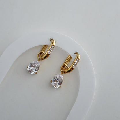 Ellie Teardrop Hoops | Elegant Drop Earrings