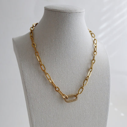 Pave Link Chunky Chain | Statement Necklace