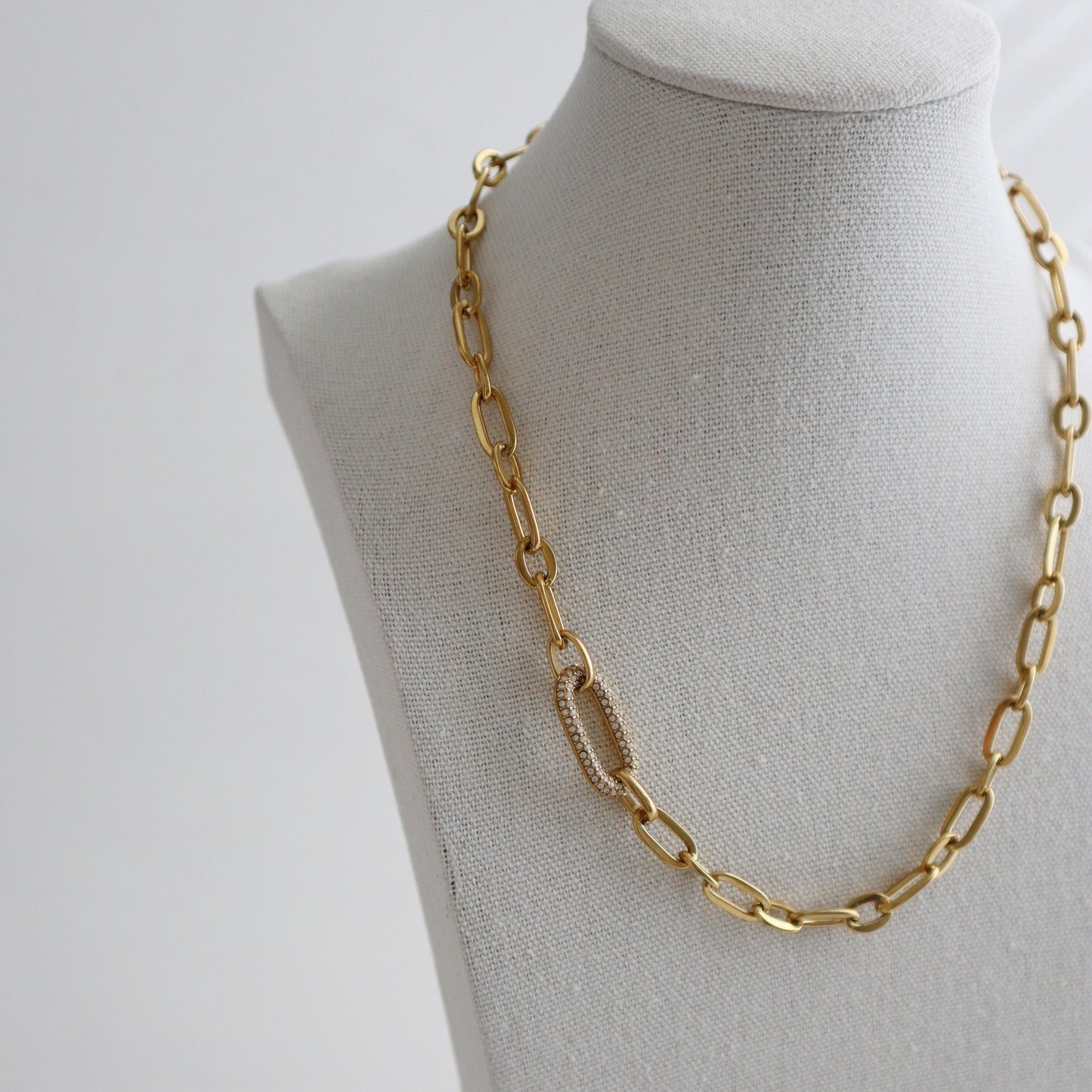 Pave Link Chunky Chain | Statement Necklace