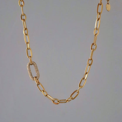 Pave Link Chunky Chain | Statement Necklace