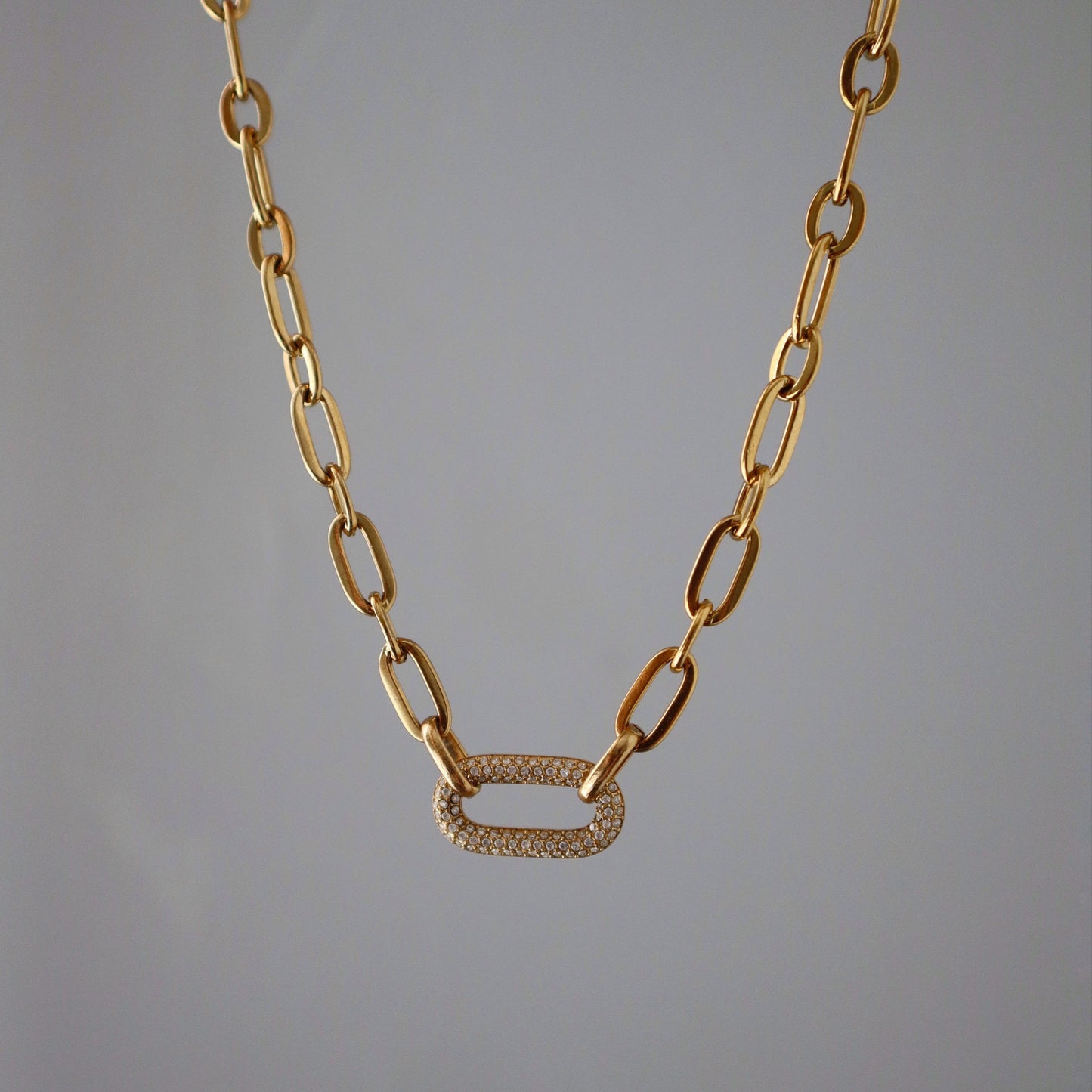 Pave Link Chunky Chain | Statement Necklace