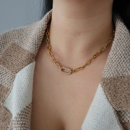 Pave Link Chunky Chain | Statement Necklace