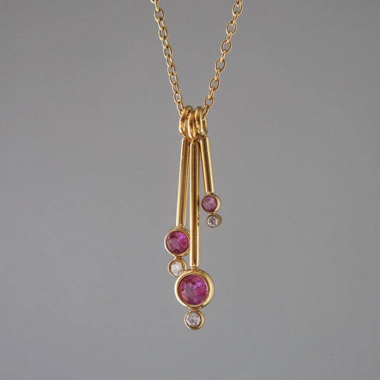 Rose Luna Drop Necklace