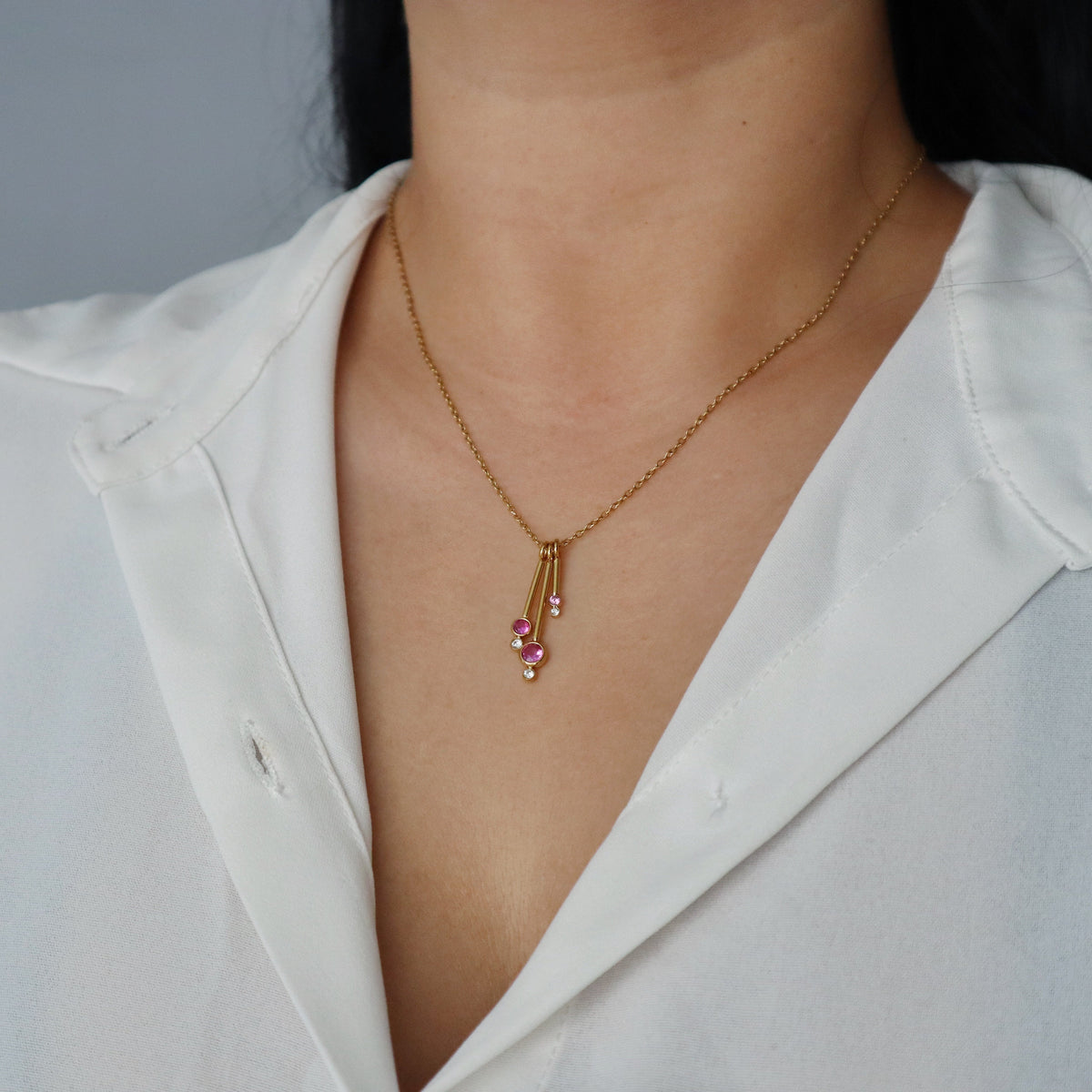 Rose Luna Drop Necklace