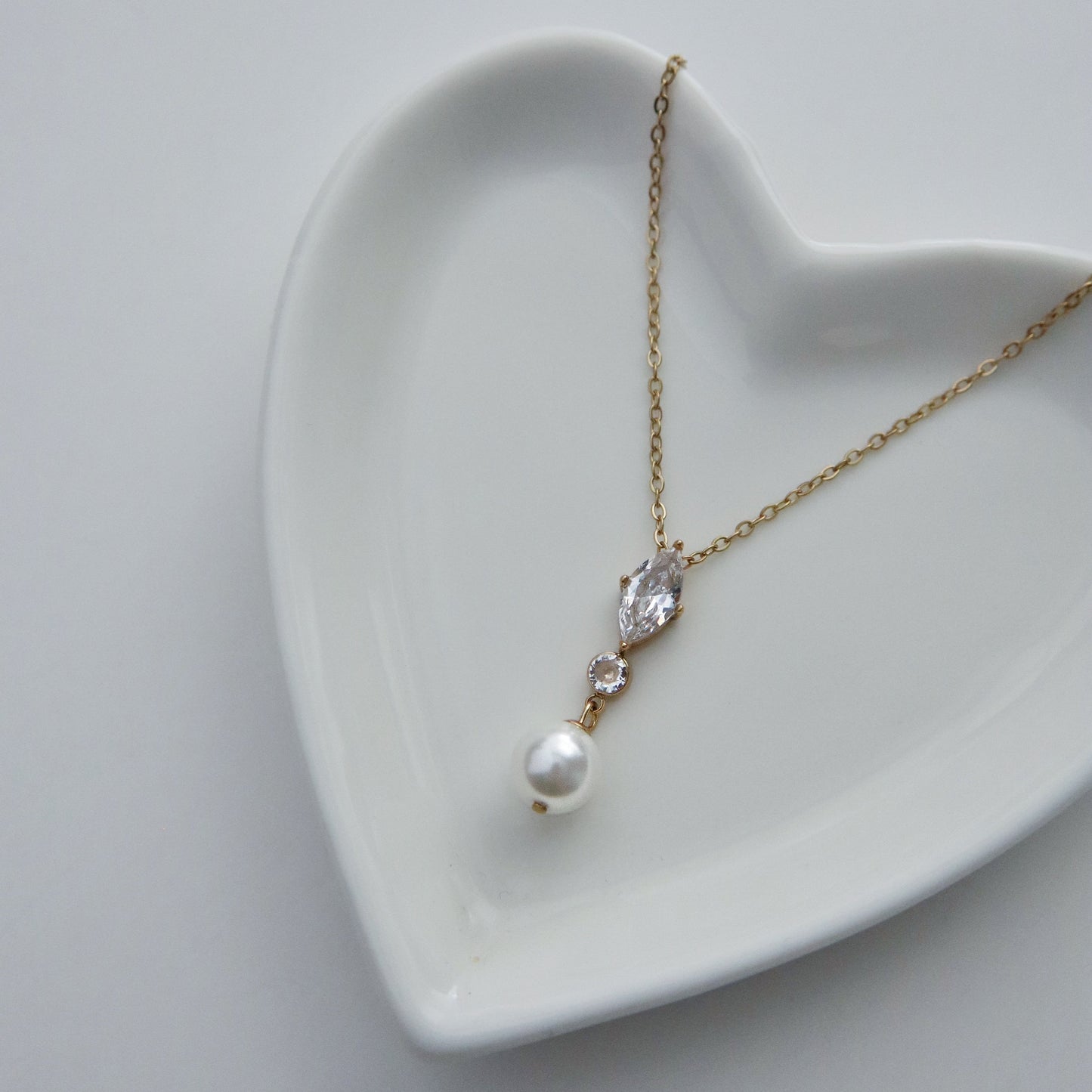 Lia CZ Pearl Necklace