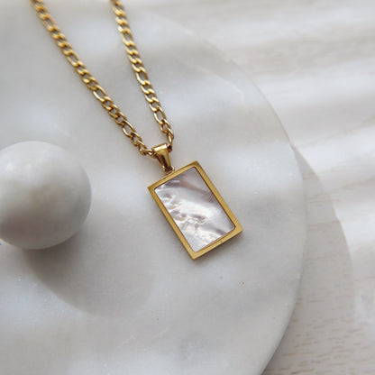Serenity Necklace | White Shell Pendant