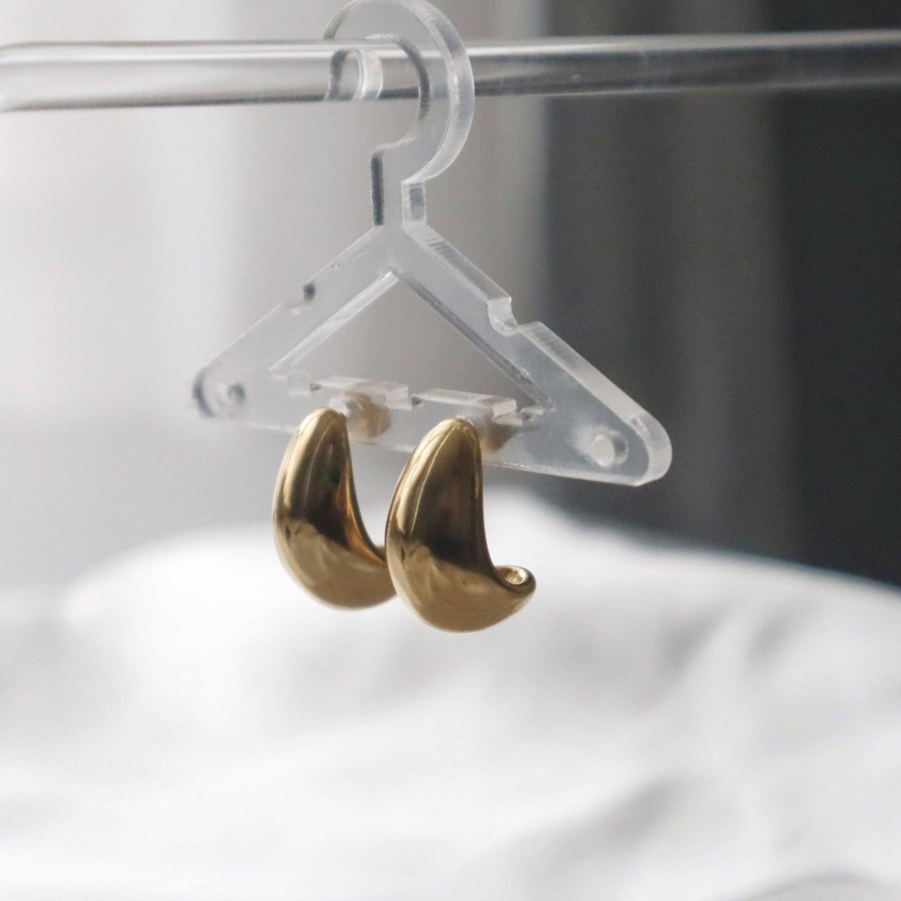Crescent Earrings - JESSA JEWELRY | GOLD JEWELRY; dainty, affordable gold everyday jewelry. Tarnish free, water-resistant, hypoallergenic. Jewelry for everyday wear