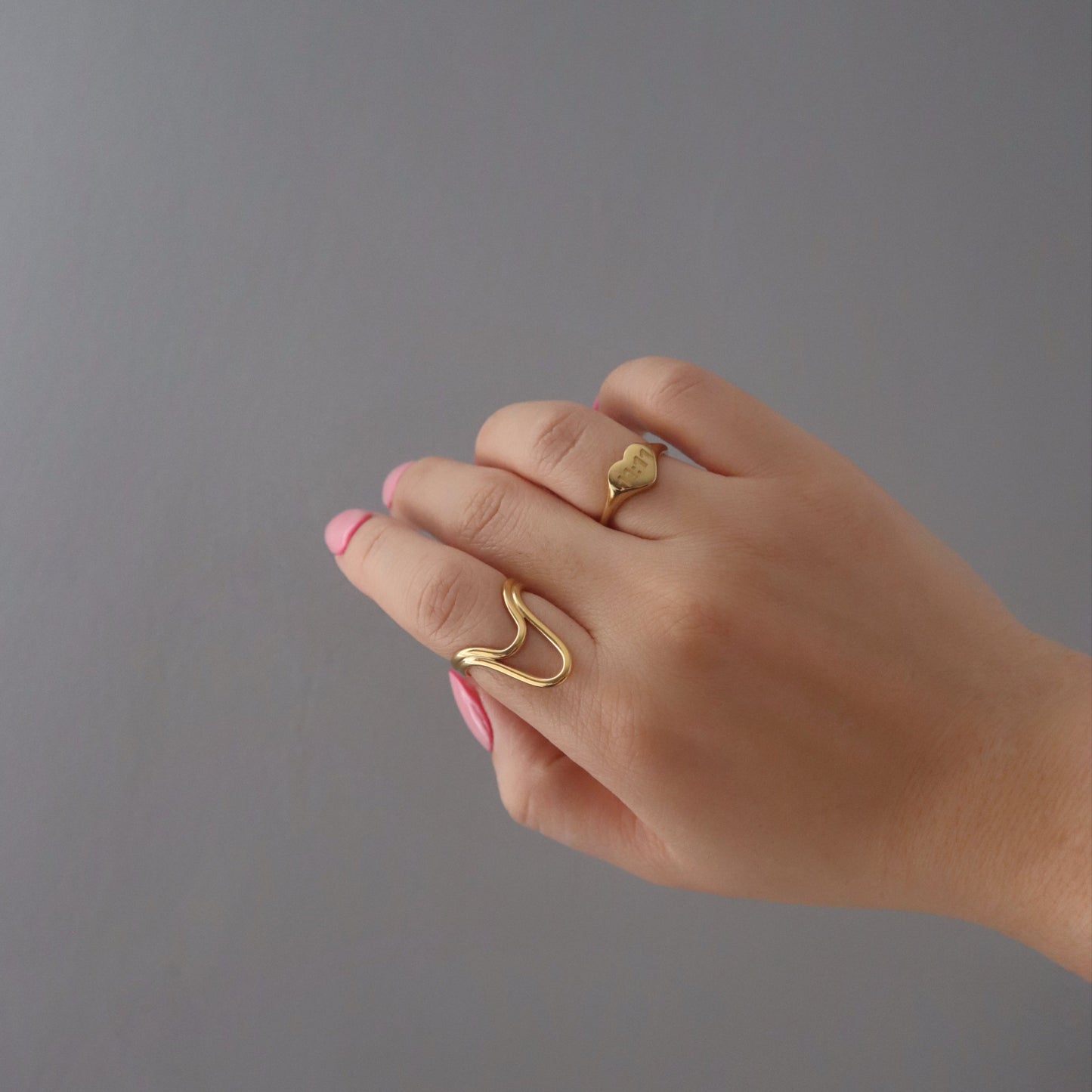 Double Curve Ring | Adjustable Ring