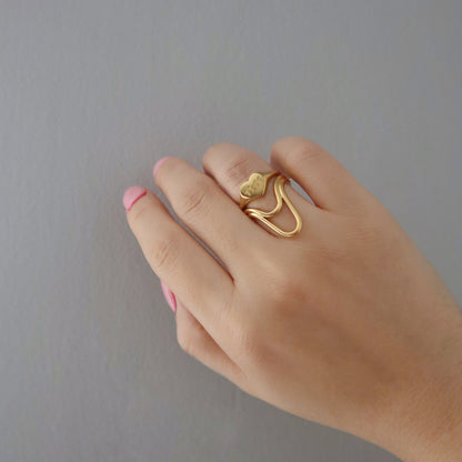 Double Curve Ring | Adjustable Ring