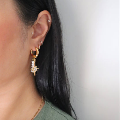 Lucia Hoops | Dangle Charm Hoops