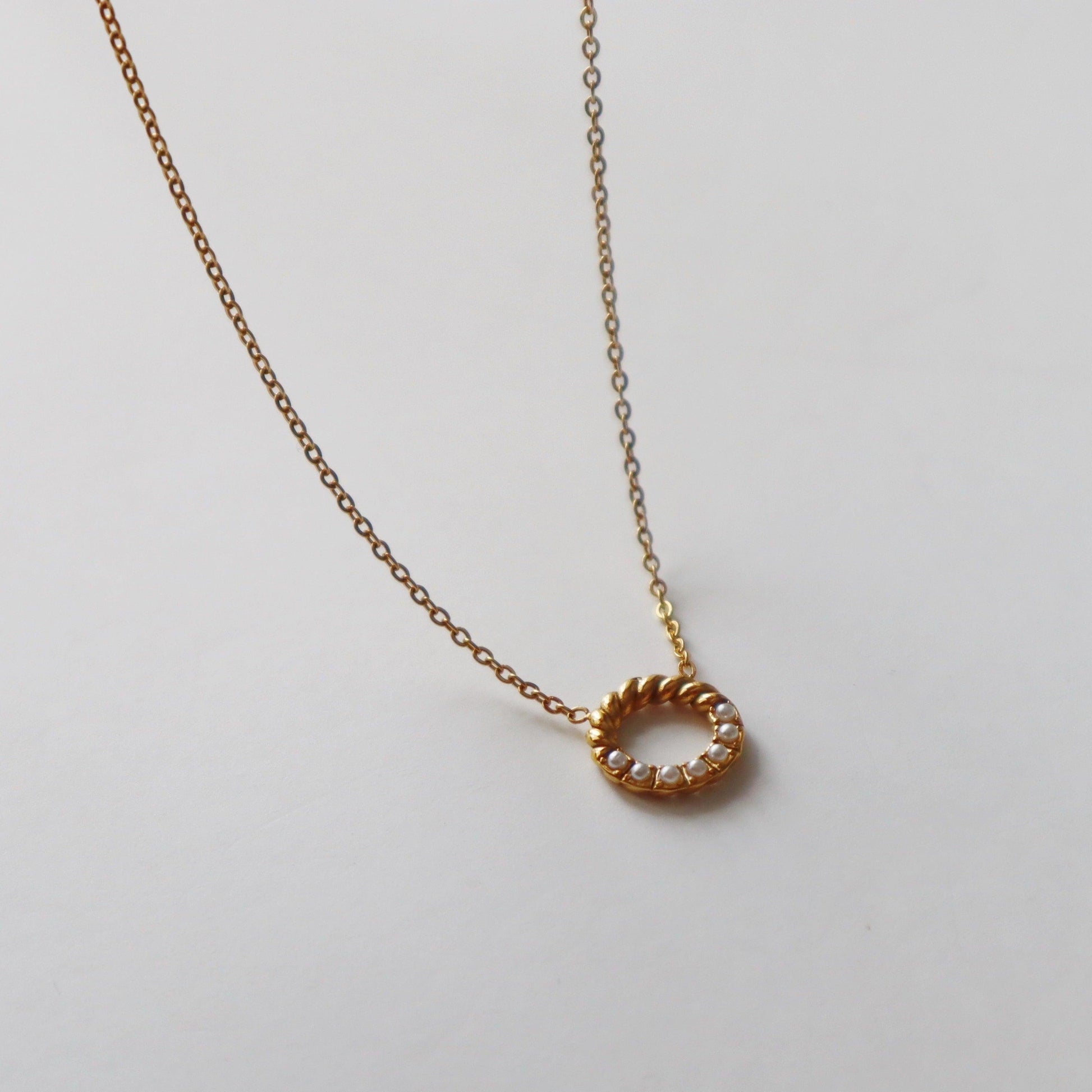 Chloe Necklace | Pearl Pendant Necklace - JESSA JEWELRY | GOLD JEWELRY; dainty, affordable gold everyday jewelry. Tarnish free, water-resistant, hypoallergenic. Jewelry for everyday wear