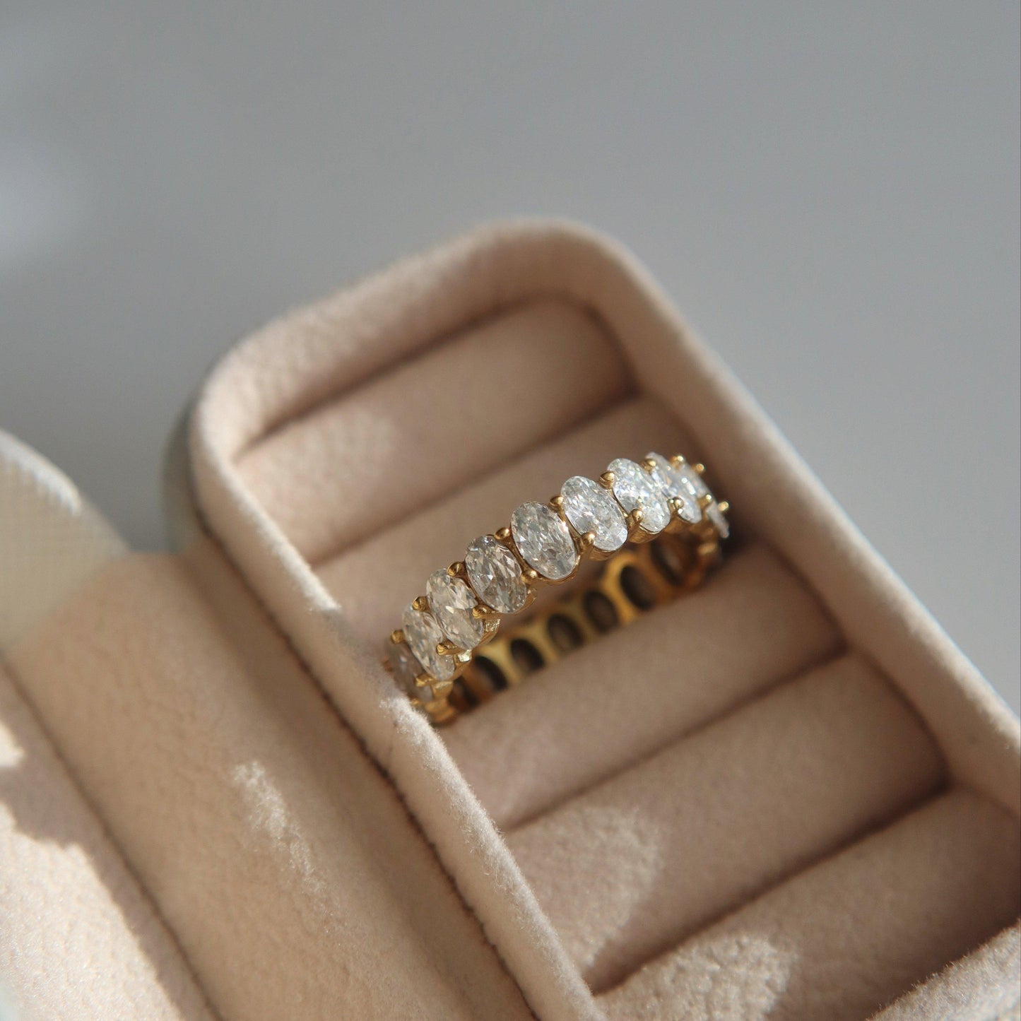 Oval Eternity CZ Ring | Statement Ring