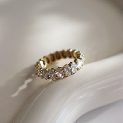 Oval Eternity CZ Ring | Statement Ring