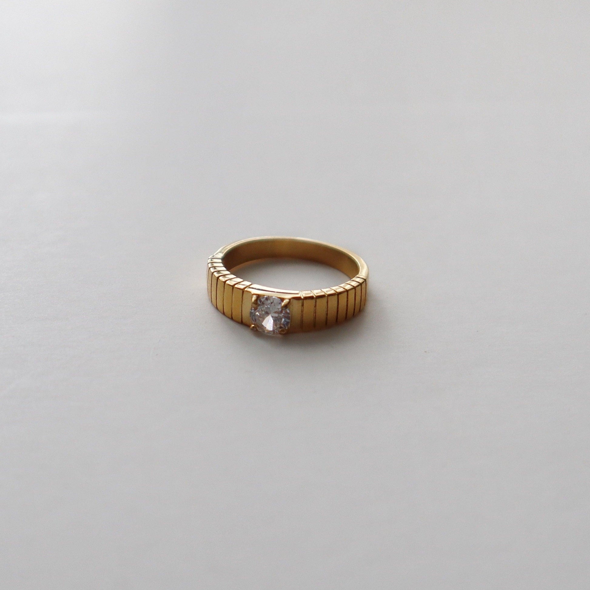 Astrid Ring | CZ Chunky Ring - JESSA JEWELRY | GOLD JEWELRY; dainty, affordable gold everyday jewelry. Tarnish free, water-resistant, hypoallergenic. Jewelry for everyday wear