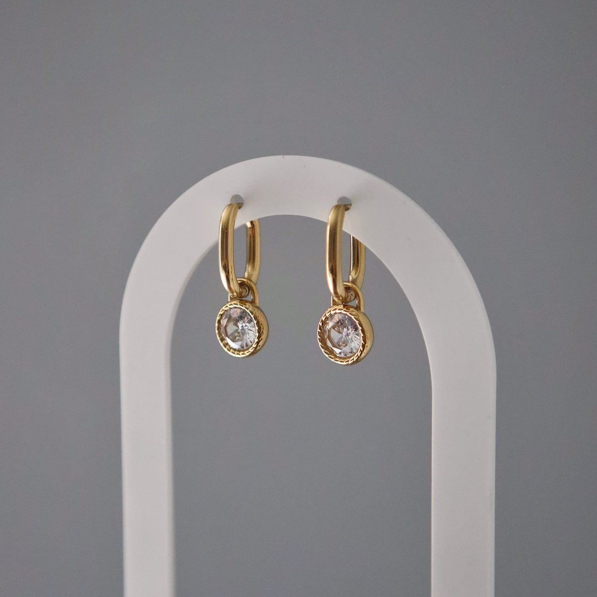 Macy Hoops | Elegant Zirconia Hoops
