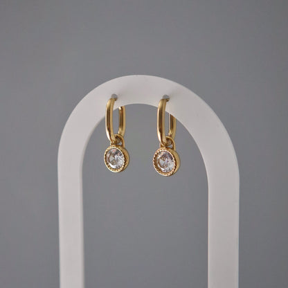 Macy Hoops | Elegant Zirconia Hoops