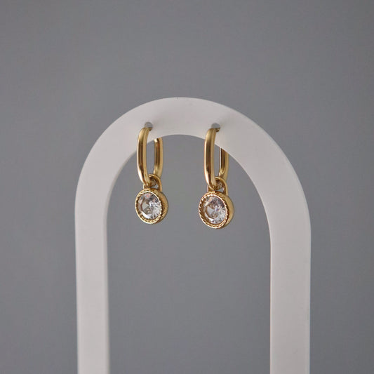 Macy Hoops | Elegant Zirconia Hoops