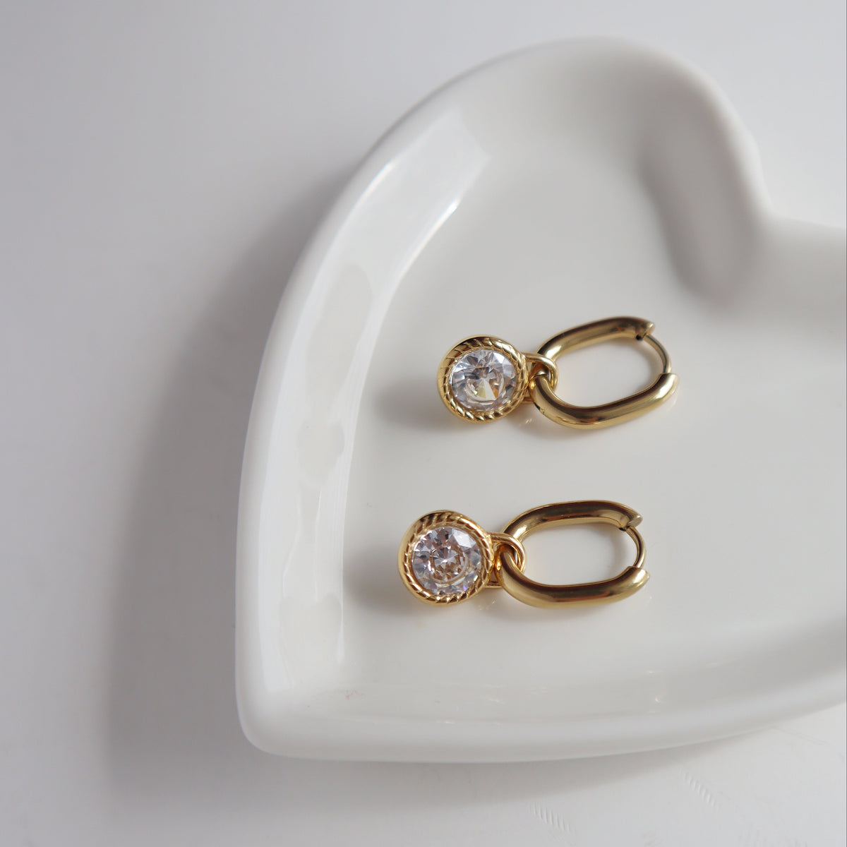Macy Hoops | Elegant Zirconia Hoops