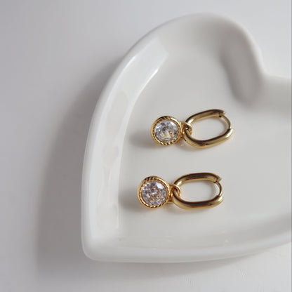Macy Hoops | Elegant Zirconia Hoops