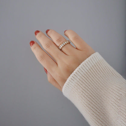 Oval Eternity CZ Ring | Statement Ring