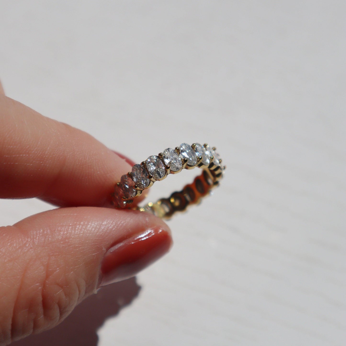 Oval Eternity CZ Ring | Statement Ring