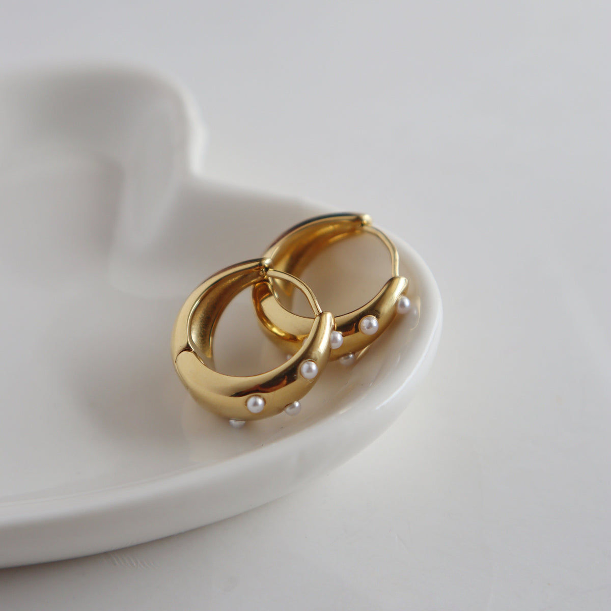 Pearl Accented Hoops