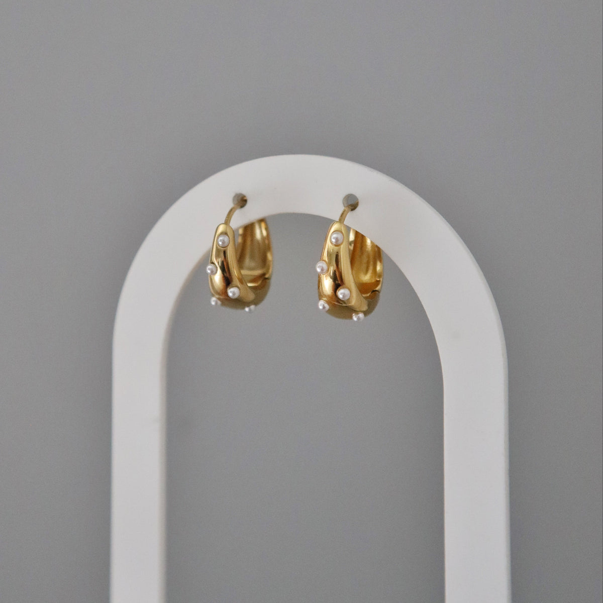 Pearl Accented Hoops
