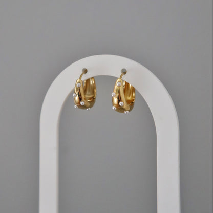 Pearl Accented Hoops
