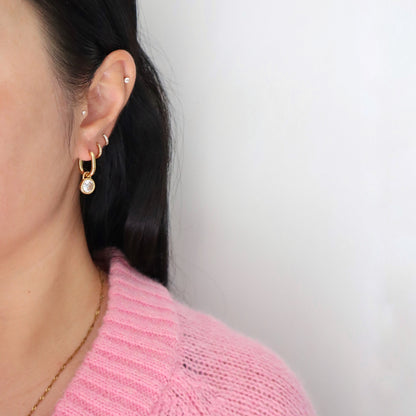 Macy Hoops | Elegant Zirconia Hoops