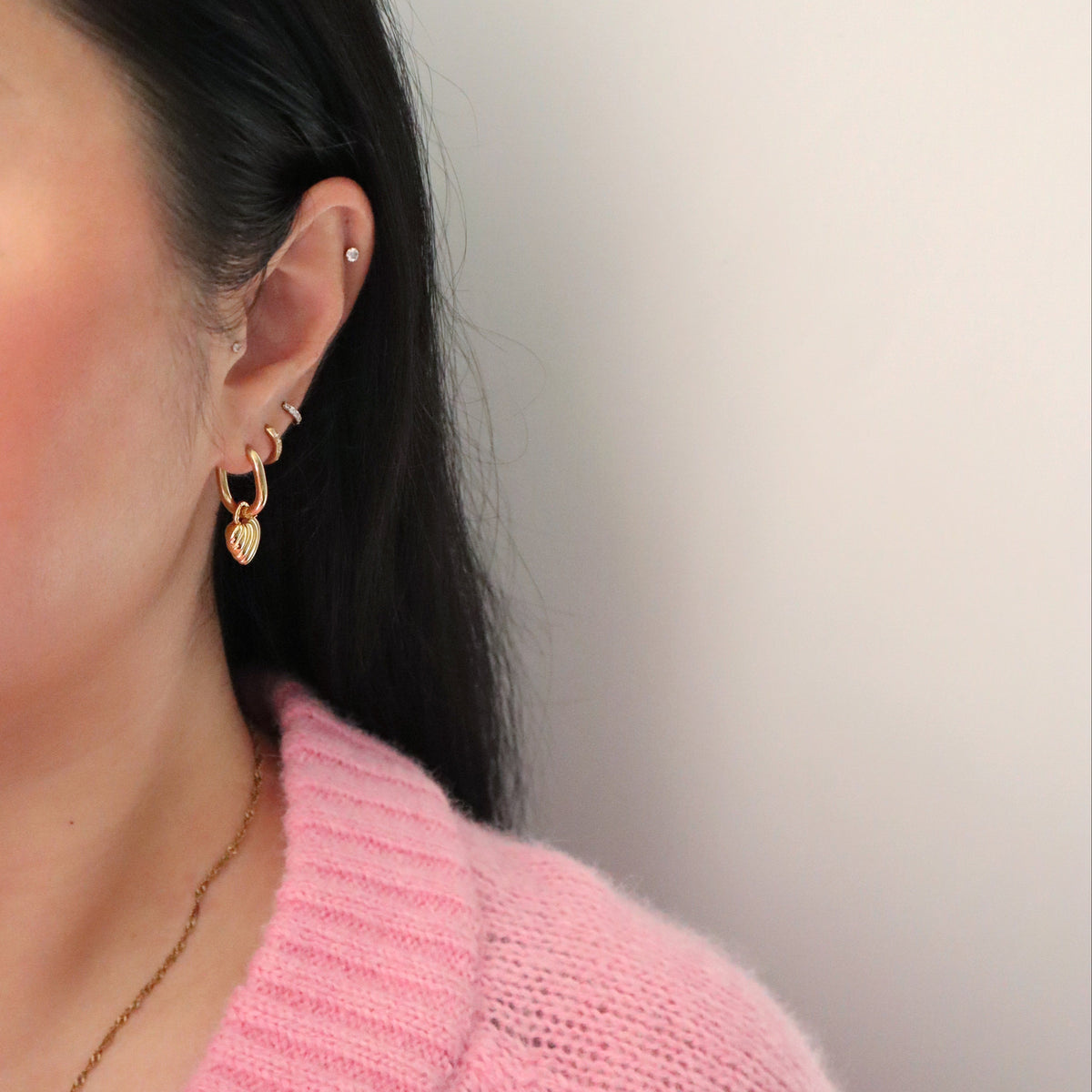 Sweetheart Hoops | Minimalistic Heart Hoops