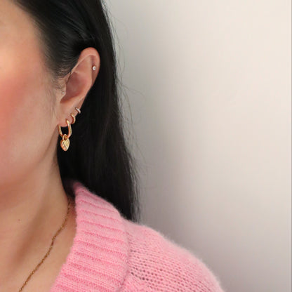 Sweetheart Hoops | Minimalistic Heart Hoops
