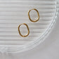 Oval Hoops | Minimalistic Gold Hoops - JESSA JEWELRY | GOLD JEWELRY; dainty, affordable gold everyday jewelry. Tarnish free, water-resistant, hypoallergenic. Jewelry for everyday wear