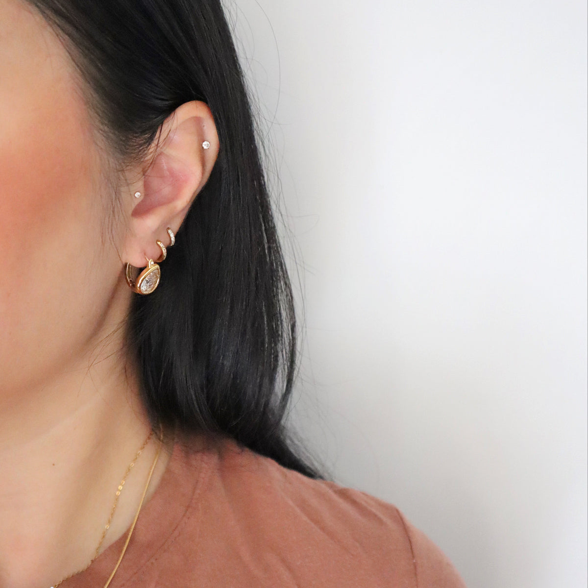Rina Teardrop Hoops