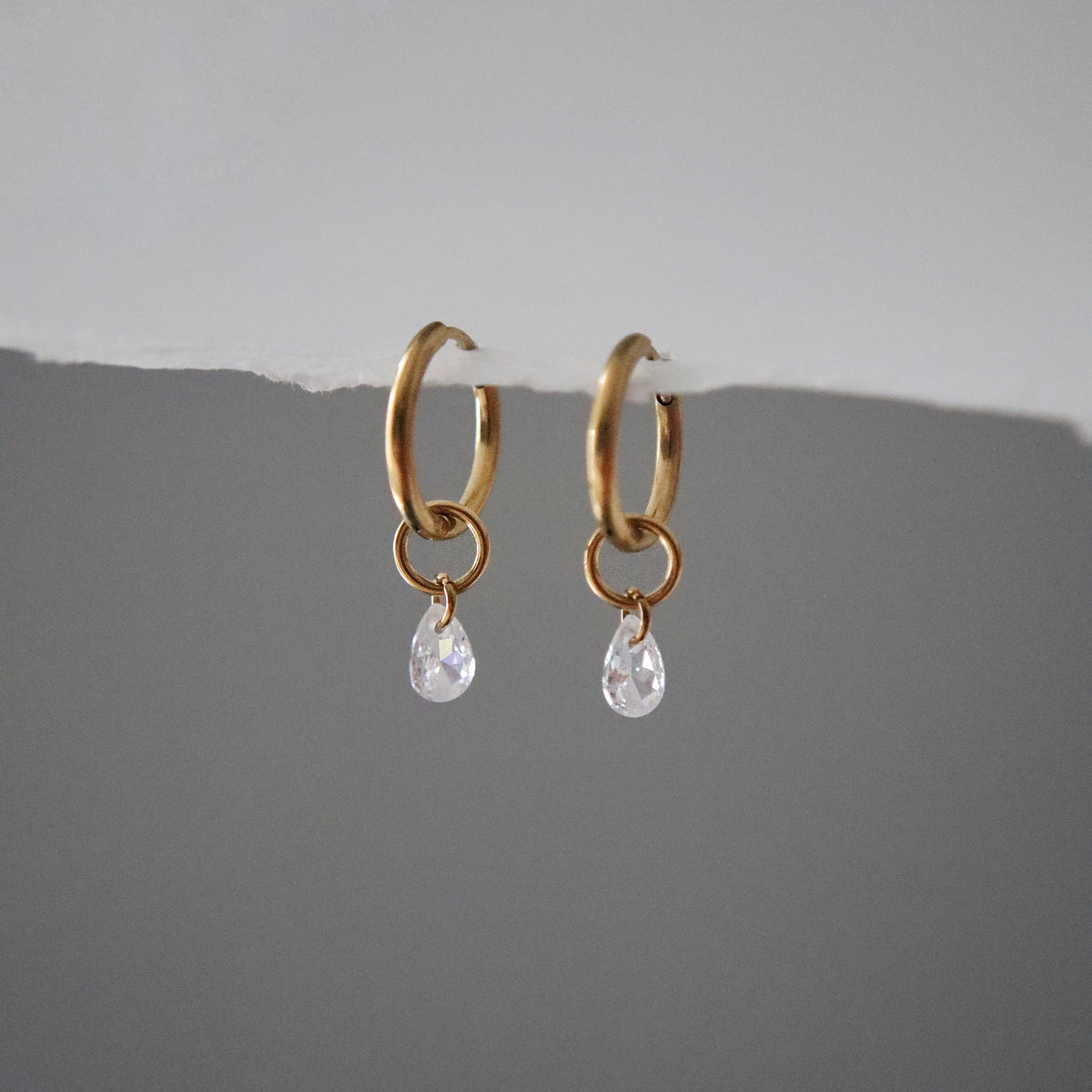 Raye Zirconia Drop Hoops