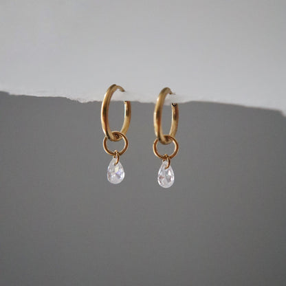 Raye Zirconia Drop Hoops