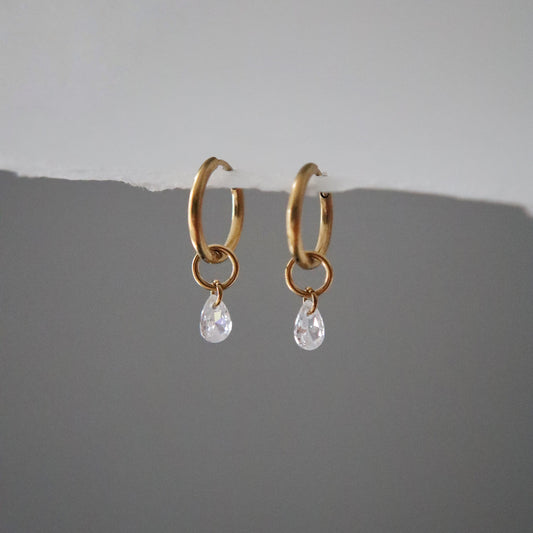 Raye Zirconia Drop Hoops