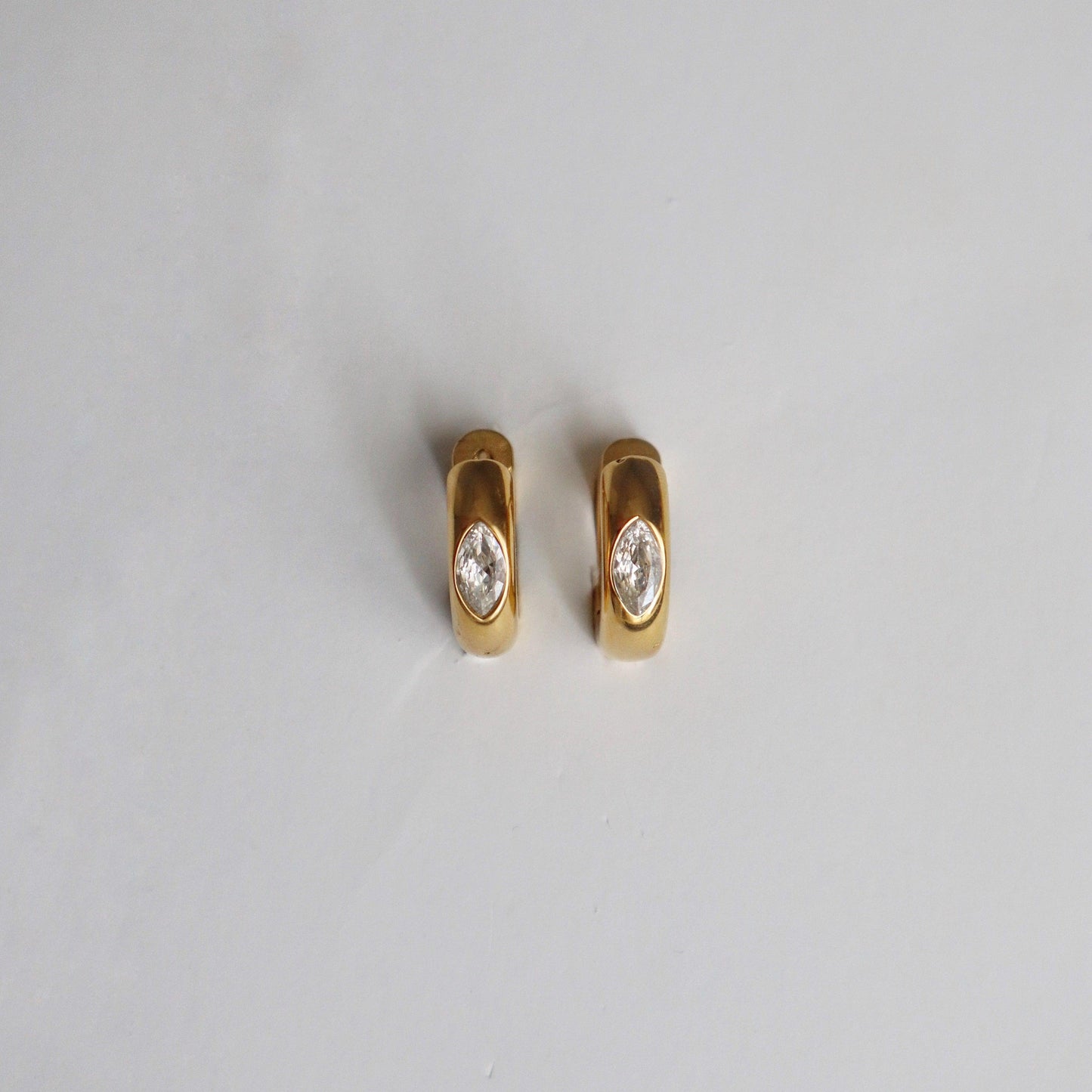 Zoe Hoops | Gold Zircon Hoops - JESSA JEWELRY | GOLD JEWELRY; dainty, affordable gold everyday jewelry. Tarnish free, water-resistant, hypoallergenic. Jewelry for everyday wear