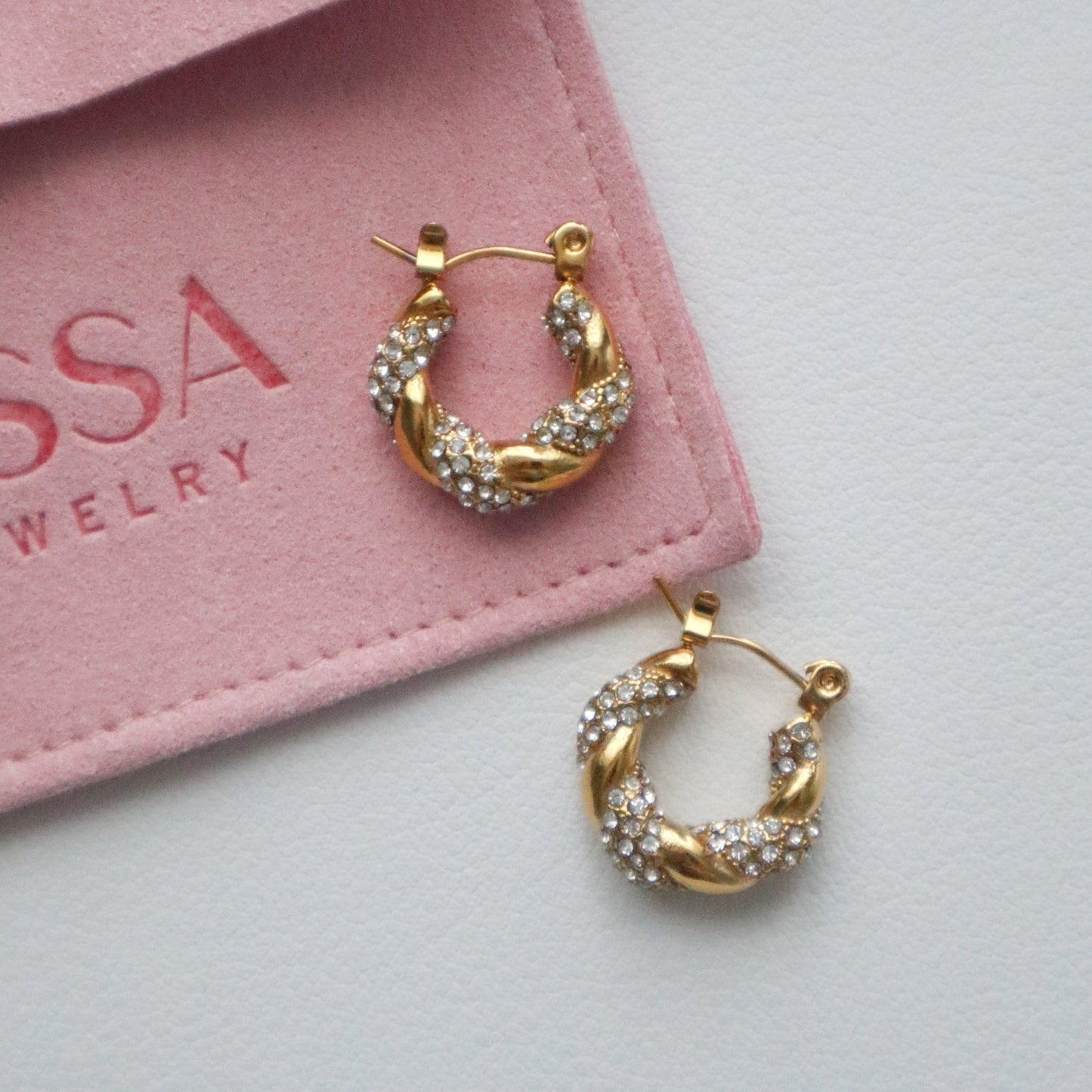 Mia Hoops | Small CZ Hoops - JESSA JEWELRY | GOLD JEWELRY; dainty, affordable gold everyday jewelry. Tarnish free, water-resistant, hypoallergenic. Jewelry for everyday wear