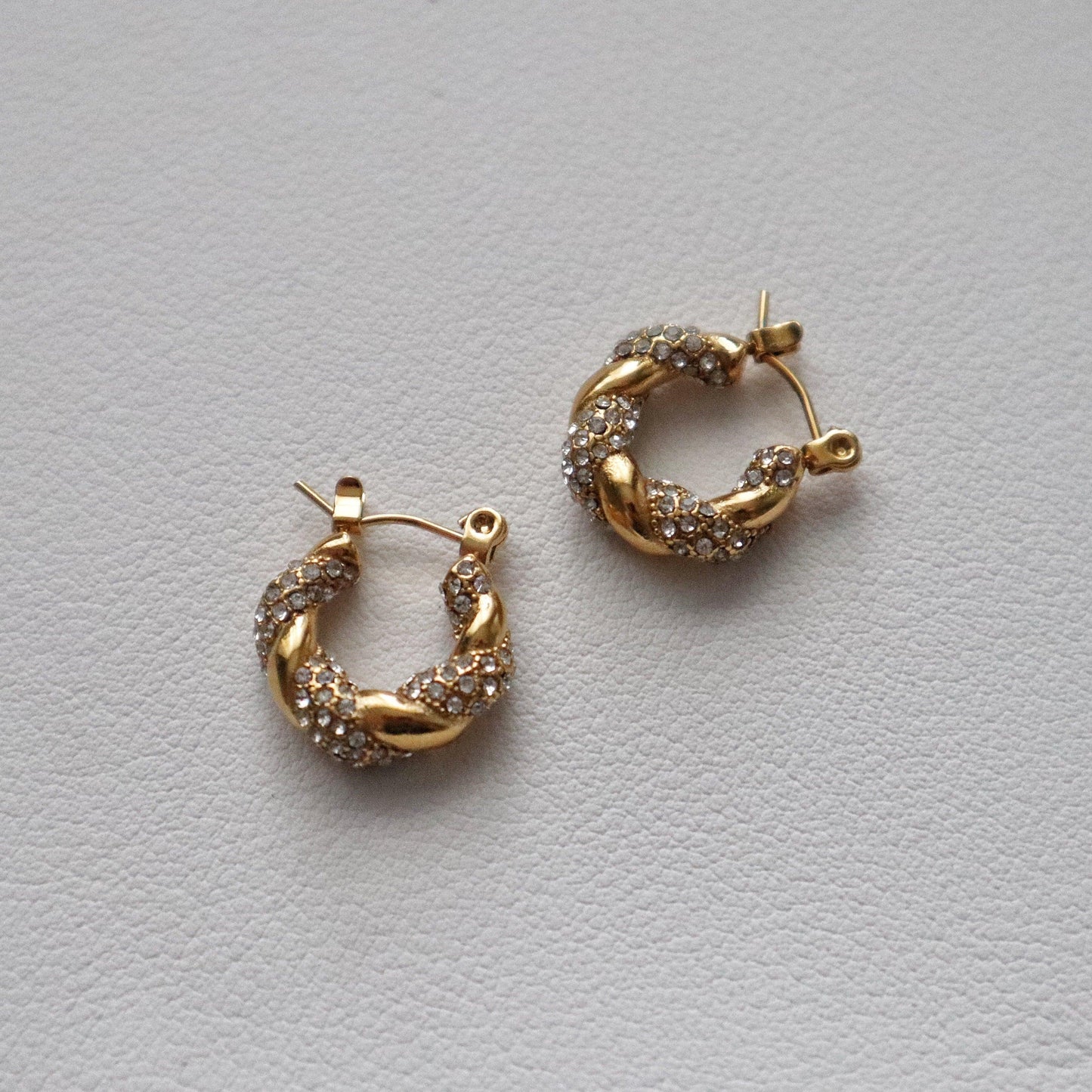 Mia Hoops | Small CZ Hoops - JESSA JEWELRY | GOLD JEWELRY; dainty, affordable gold everyday jewelry. Tarnish free, water-resistant, hypoallergenic. Jewelry for everyday wear