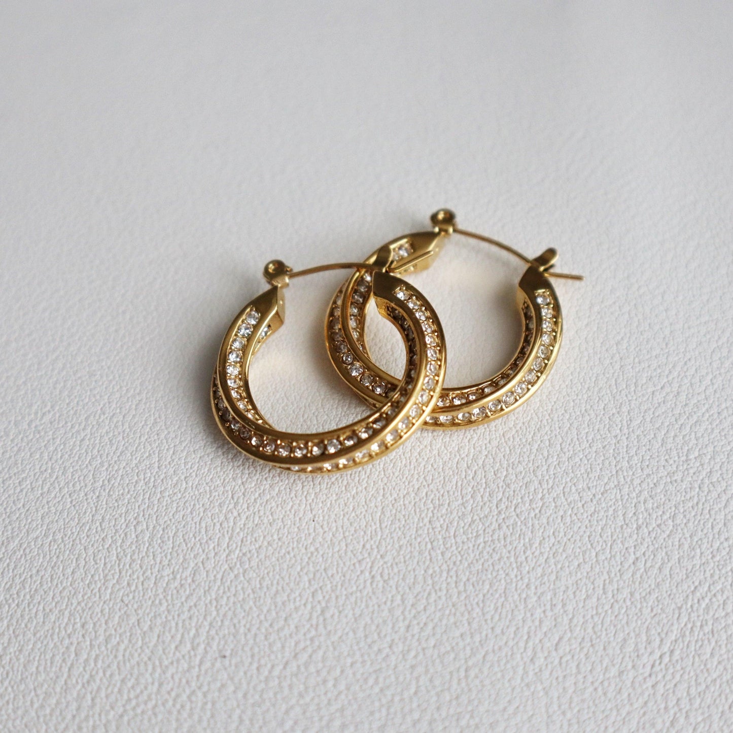 Ellie Hoops | CZ Gold Hoops - JESSA JEWELRY | GOLD JEWELRY; dainty, affordable gold everyday jewelry. Tarnish free, water-resistant, hypoallergenic. Jewelry for everyday wear