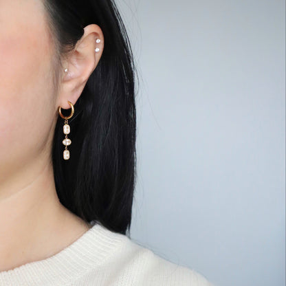 Nara Dangle Hoops | Elegant Dangle Earrings