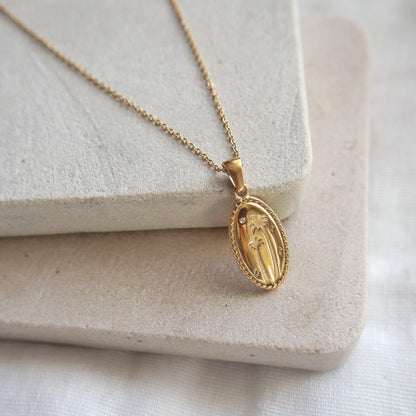 Palmetto Necklace - JESSA JEWELRY | GOLD JEWELRY; dainty, affordable gold everyday jewelry. Tarnish free, water-resistant, hypoallergenic. Jewelry for everyday wear