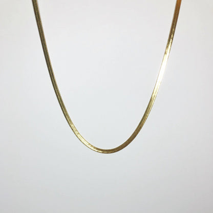 Snake Herringbone Chain | Everyday Chain - JESSA JEWELRY | GOLD JEWELRY; dainty, affordable gold everyday jewelry. Tarnish free, water-resistant, hypoallergenic. Jewelry for everyday wear