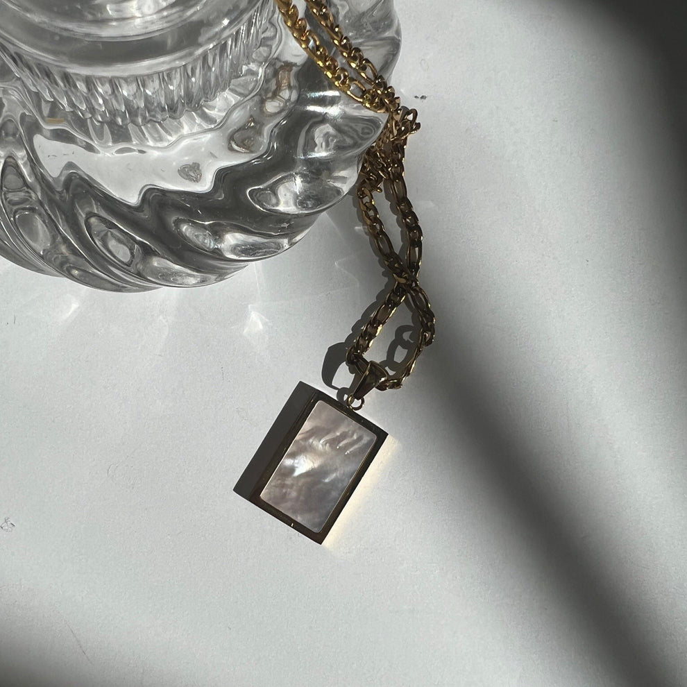 Serenity Necklace | White Shell Pendant | JESSA JEWELRY – JESSA JEWELRY