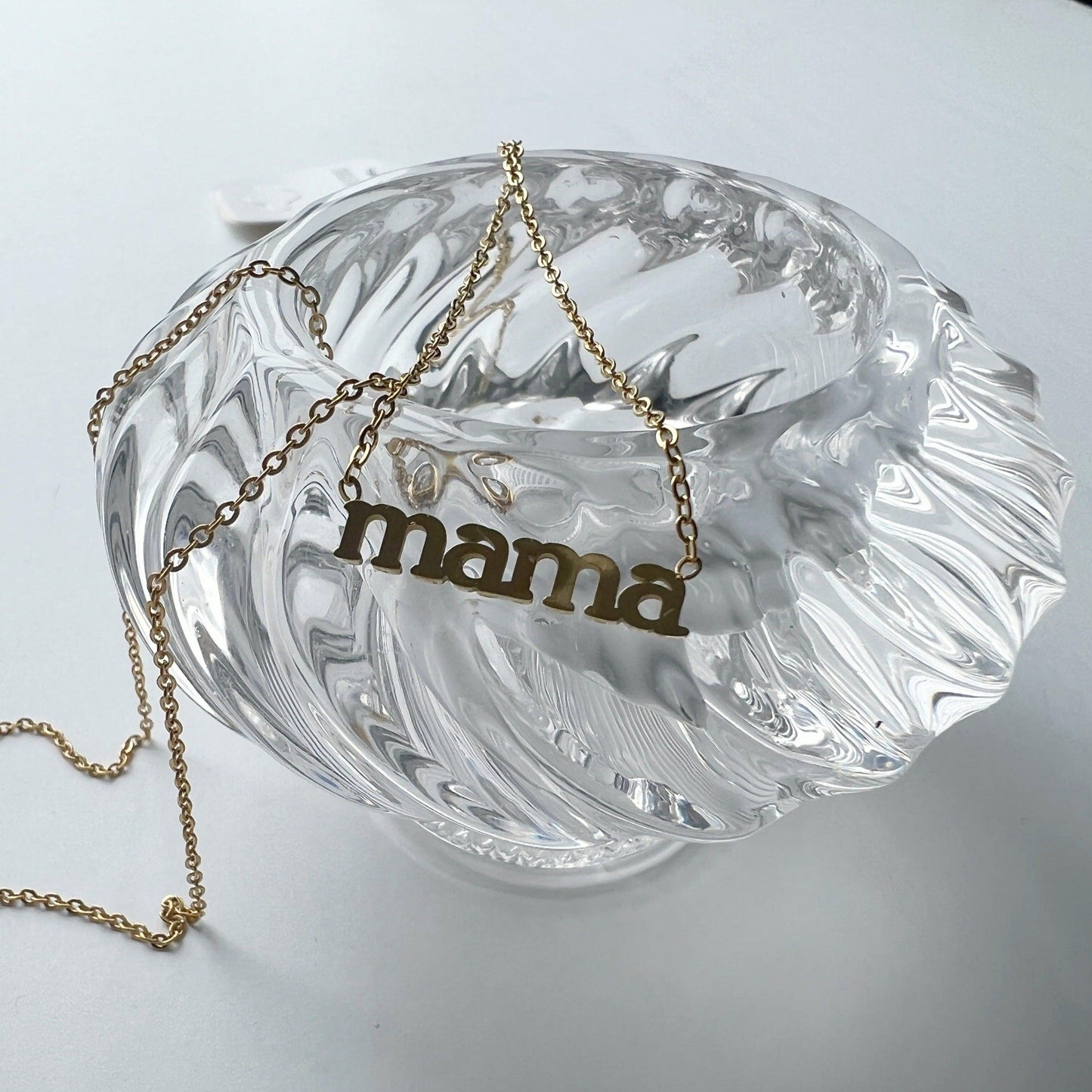 mama Necklace - JESSA JEWELRY | GOLD JEWELRY; dainty, affordable gold everyday jewelry. Tarnish free, water-resistant, hypoallergenic. Jewelry for everyday wear