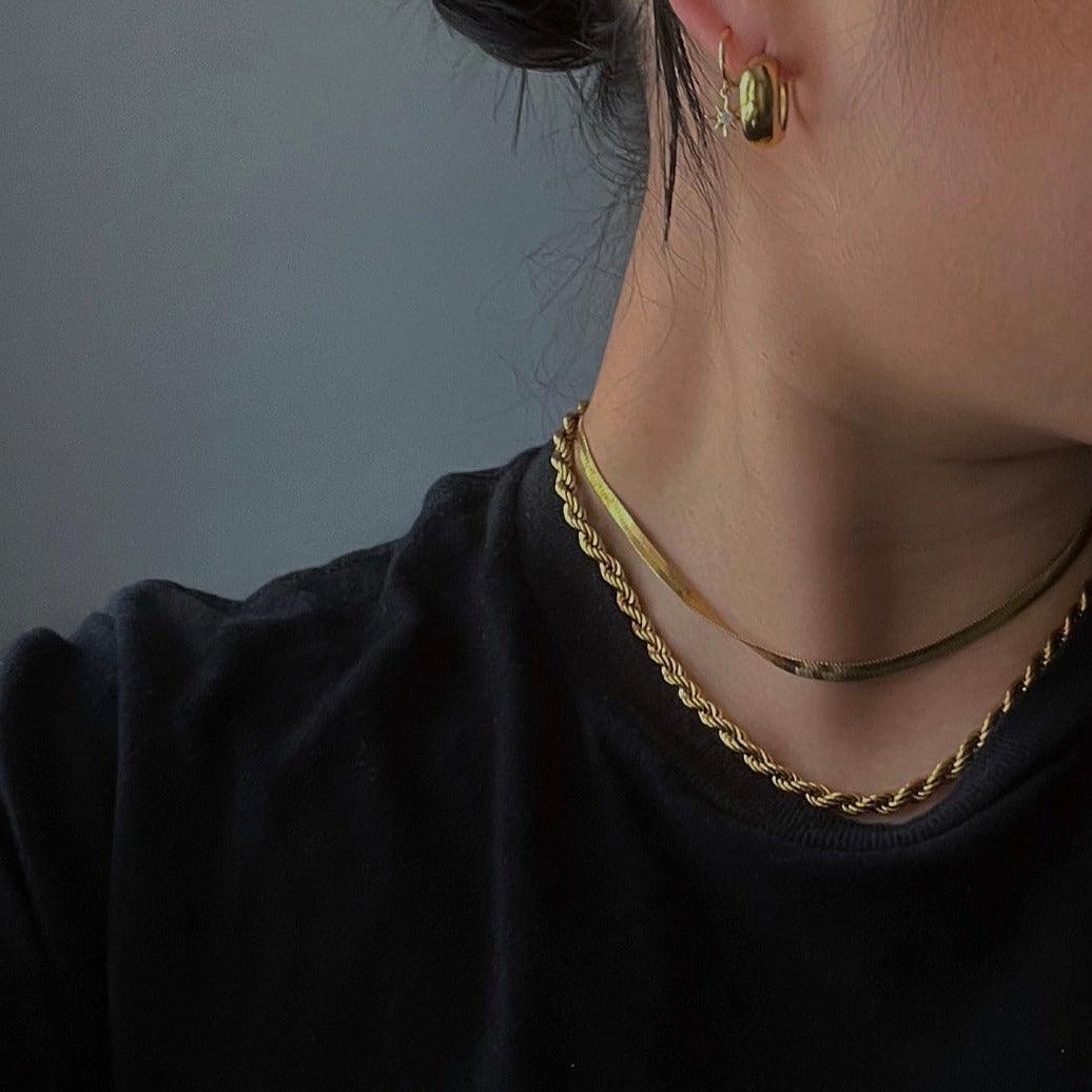 Rope Chain - JESSA JEWELRY | GOLD JEWELRY; dainty, affordable gold everyday jewelry. Tarnish free, water-resistant, hypoallergenic. Jewelry for everyday wear