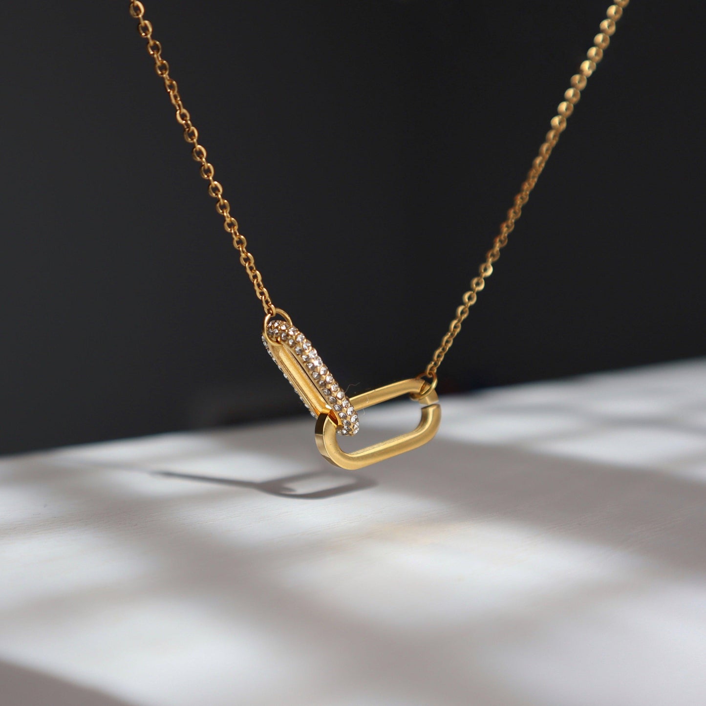 Linked Necklace - JESSA JEWELRY | GOLD JEWELRY; dainty, affordable gold everyday jewelry. Tarnish free, water-resistant, hypoallergenic. Jewelry for everyday wear